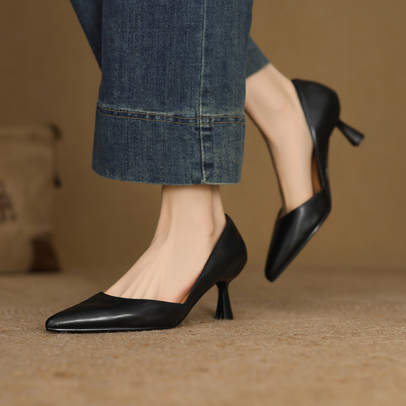 Women's Curve Leather Heels