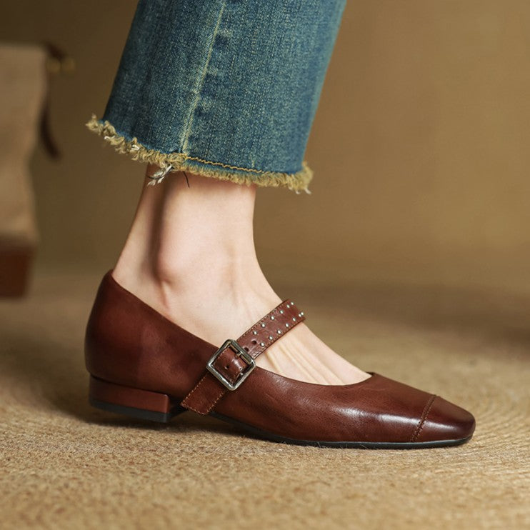 Women's Leather Mary Janes