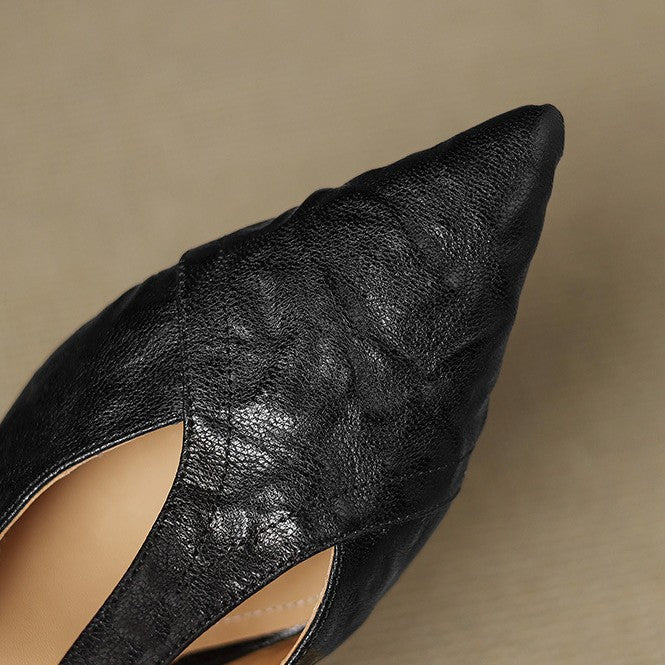 Women's Pointed Leather Heels