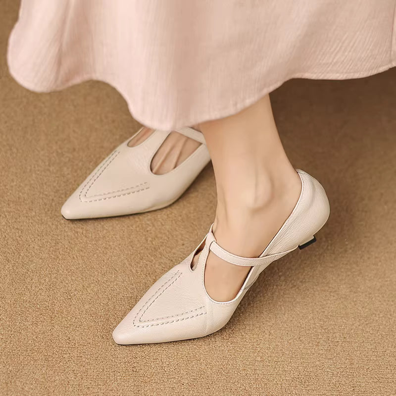 Fiorella™ | T-Strap Kitten Heel Pumps