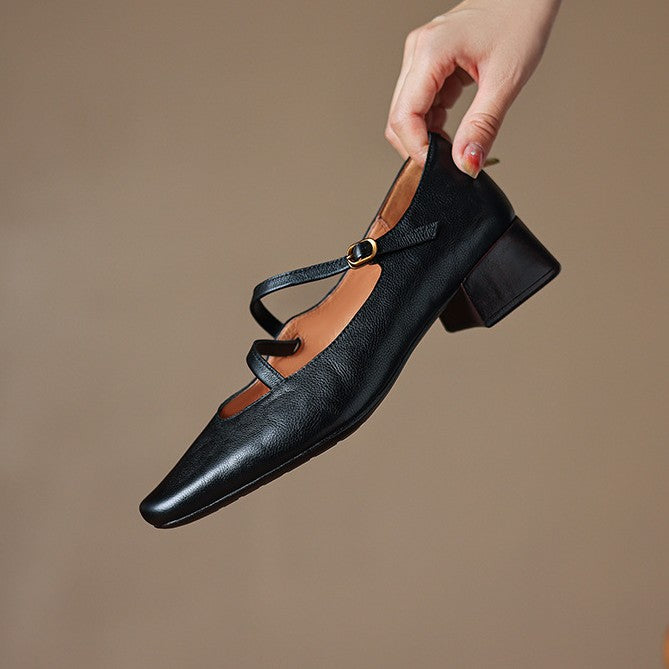 Women's Leather Mary Janes