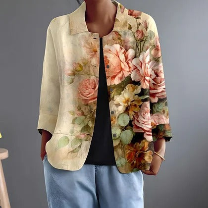 Dawnette™ | Classic Floral Long Sleeve Top