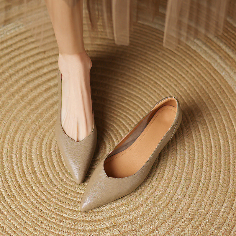 Women's Sculpted Leather Pumps