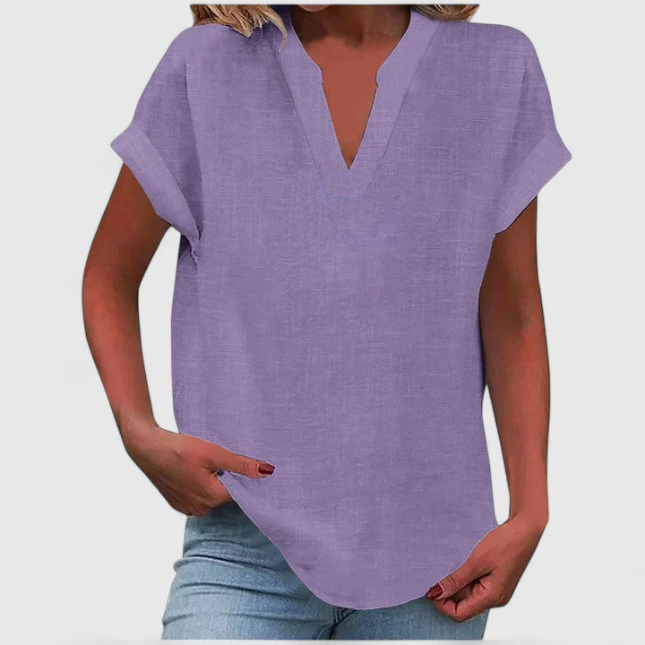 Comfortable V-Neck Blouse