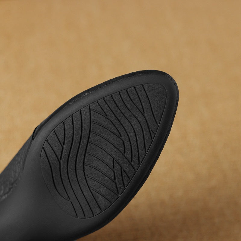 Women's Leather Mary-Jane Heels