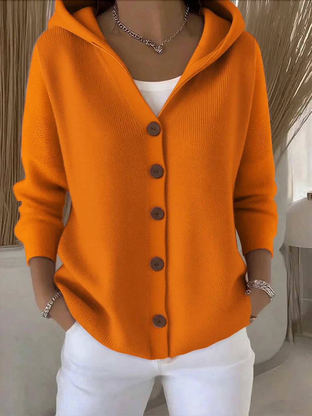 Rivette™ | Hooded Button-Up Cardigan