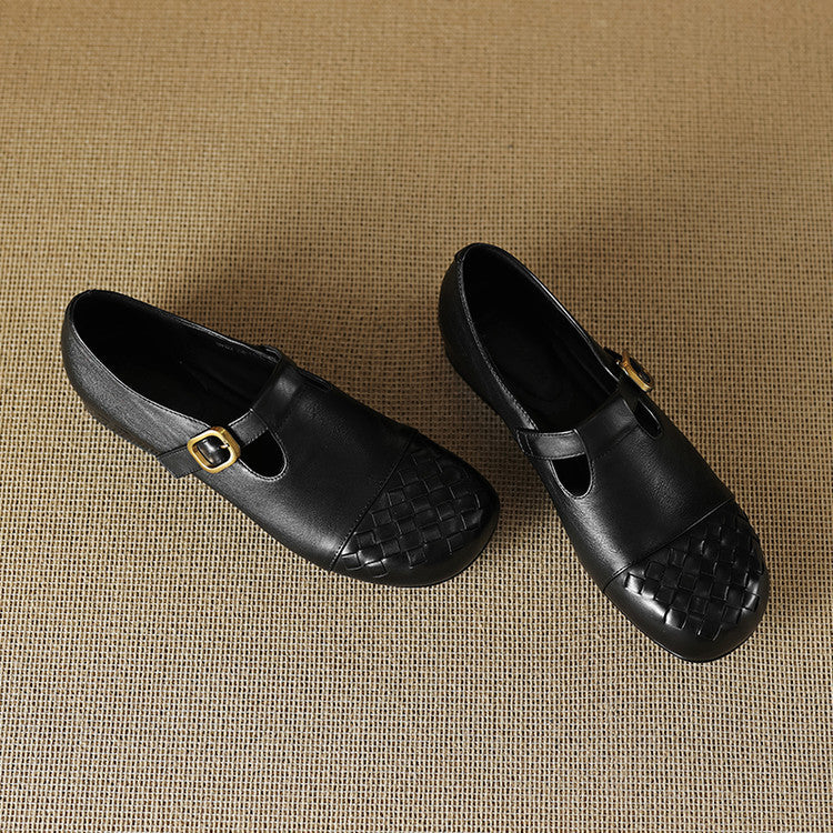 Women's Woven Leather Loafers
