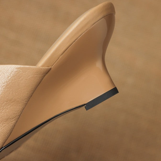 Women's Square-Toe Leather Mules