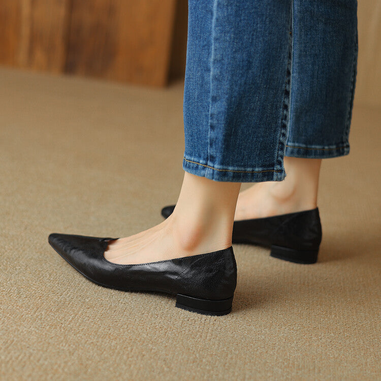 Women's Point Leather Flats