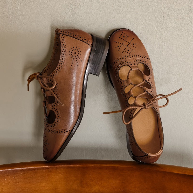 Women's Brogue Leather Oxfords