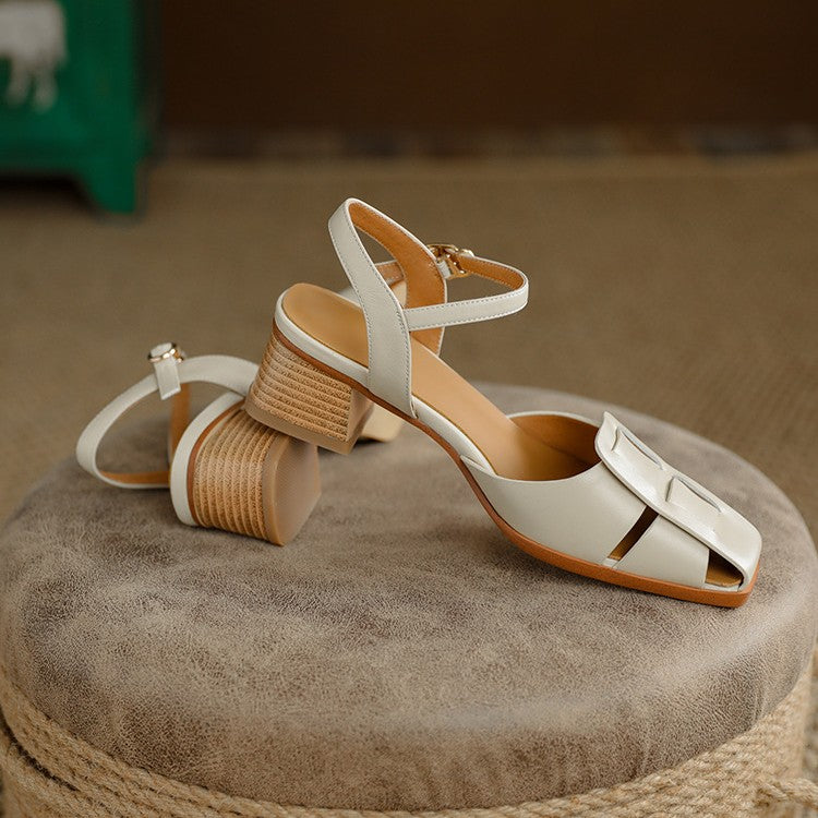 Women's Roman Leather Heels