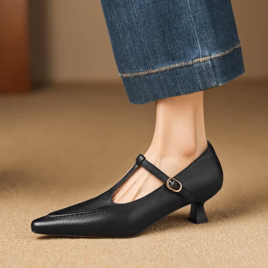 Fiorella™ | T-Strap Kitten Heel Pumps