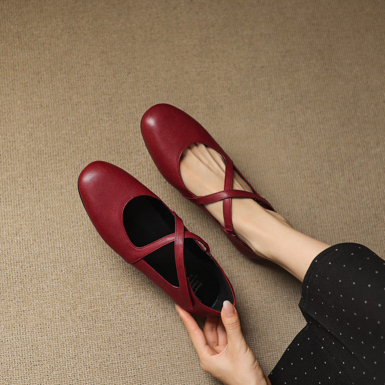 Ottavia™ | Cross-Strap Ballet Flats