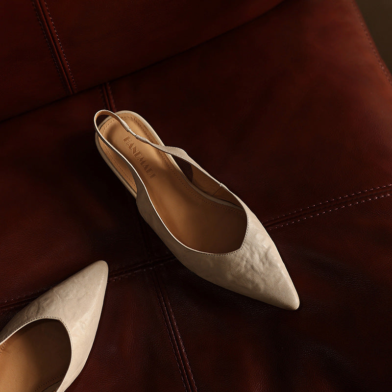 Women's Slingback Leather Flats