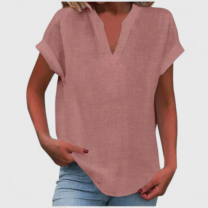 Comfortable V-Neck Blouse