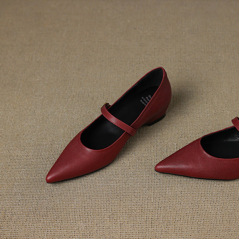 Women's Lambskin Leather Mary Janes