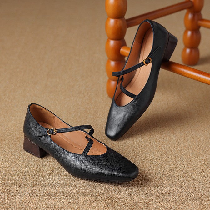 Women's Leather Mary Janes