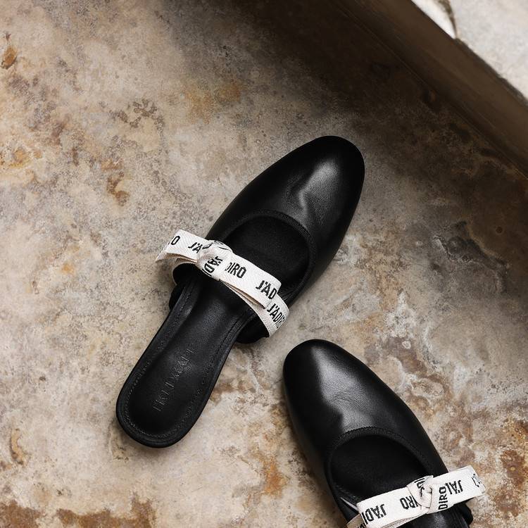 Women's Bow Leather Mules