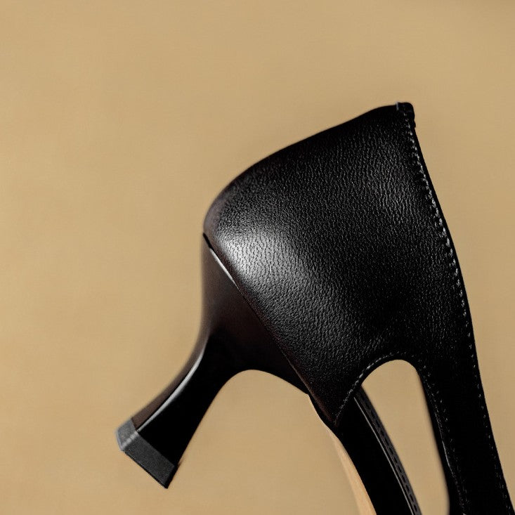 Women's Cutout Leather Pumps