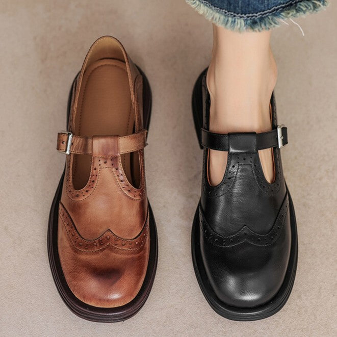 Women's Leather Mary Janes