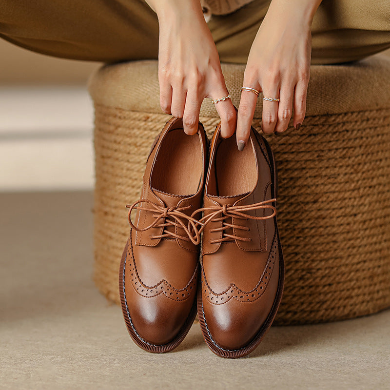 Women's Brogue Leather Oxfords