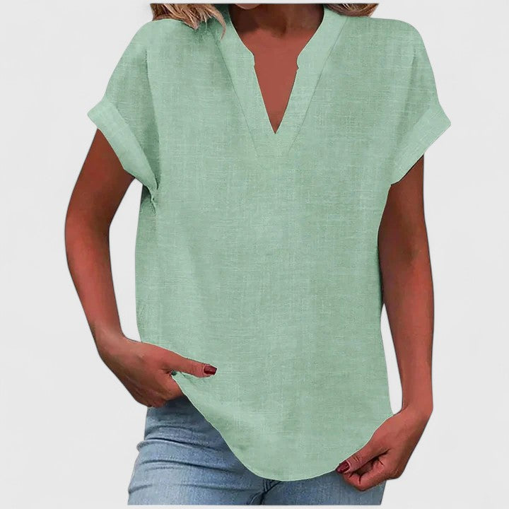 Comfortable V-Neck Blouse
