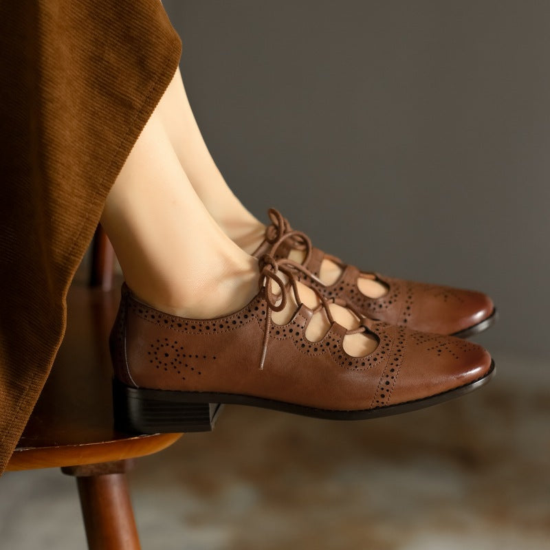Women's Brogue Leather Oxfords