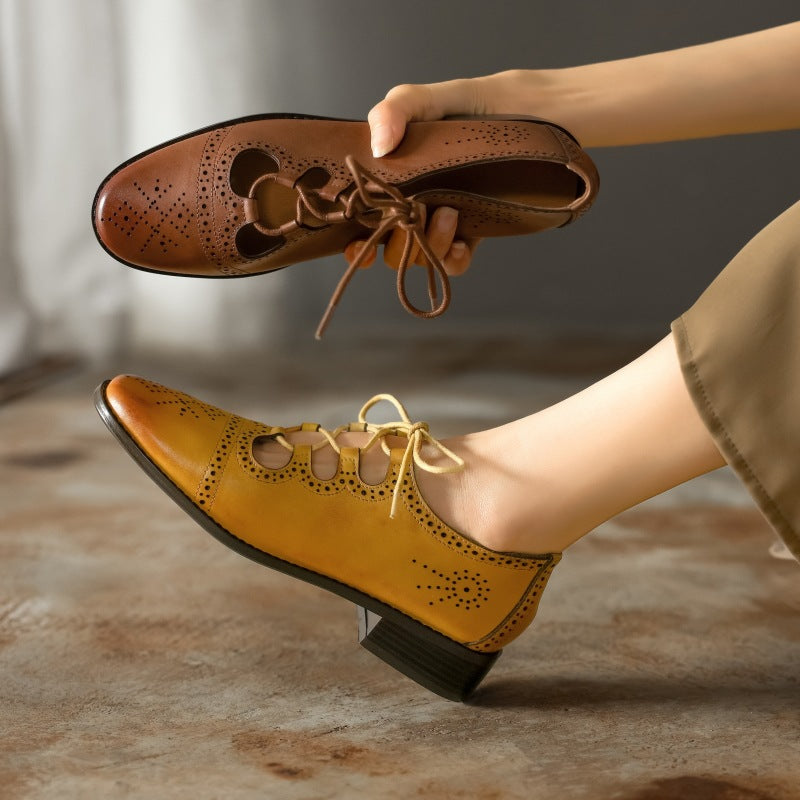 Women's Brogue Leather Oxfords