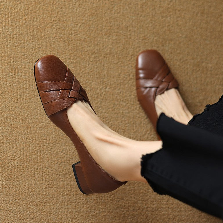Women's Woven Leather Flats