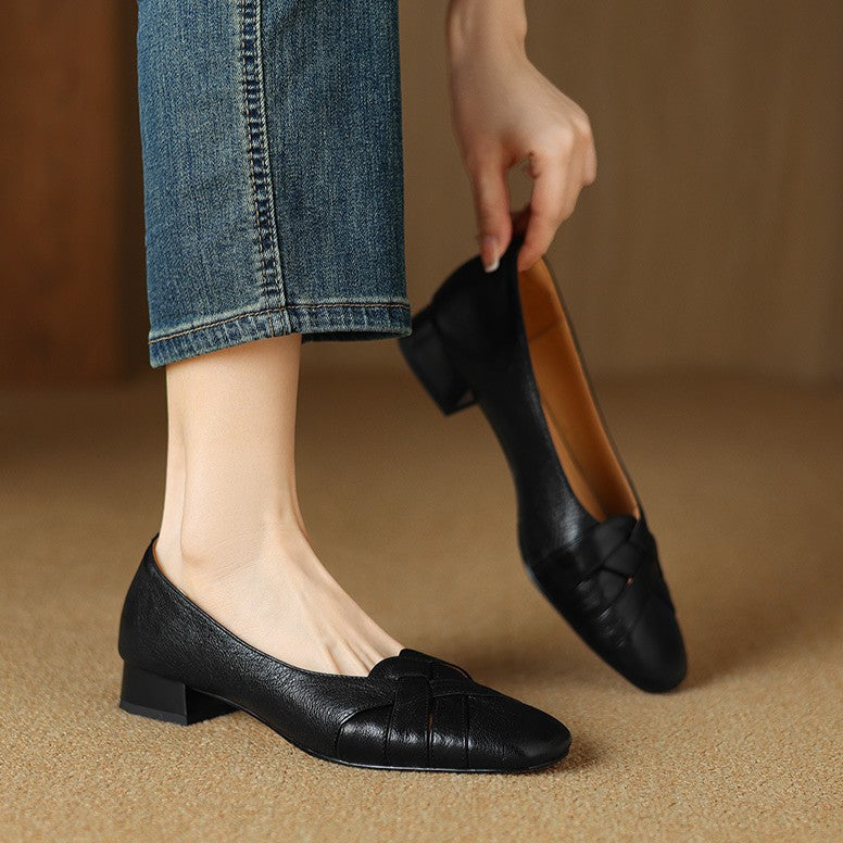 Women's Woven Leather Flats
