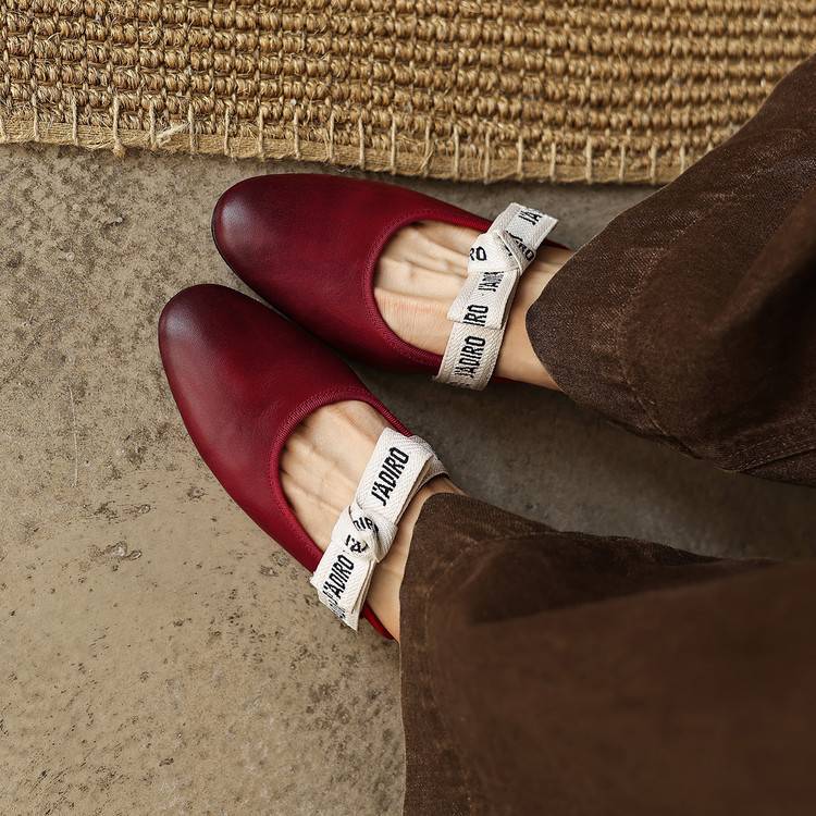Women's Bow Leather Mules