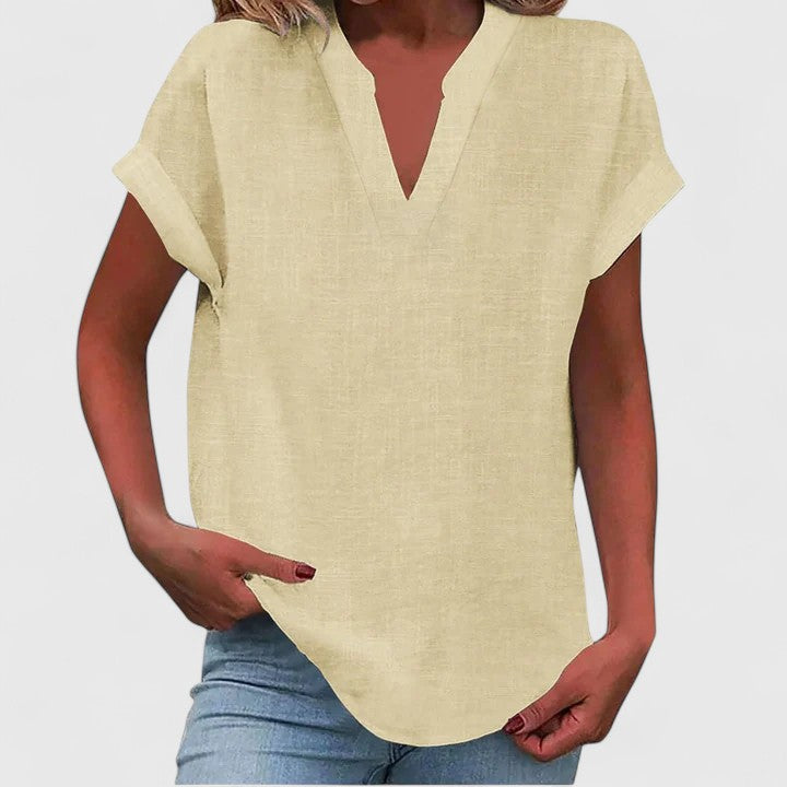Comfortable V-Neck Blouse