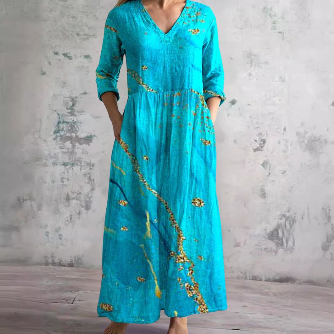 Corinna™ | V-Neck Floral Maxi Dress