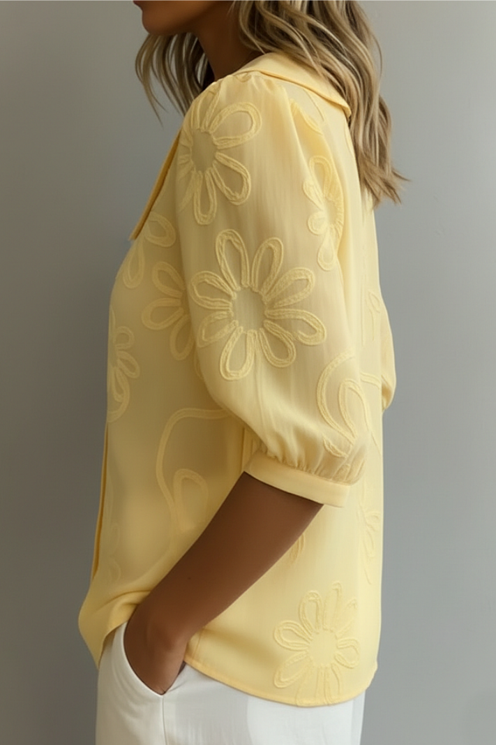 Velaine™ | Elegant Floral Blouse