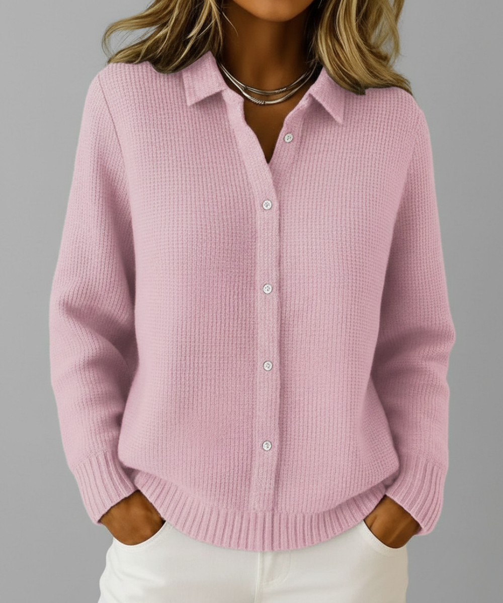 Prudence™ | Classic Button-Front Sweater Shirt