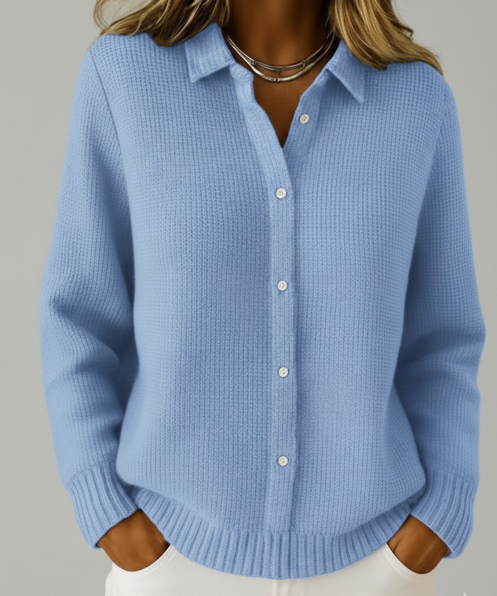 Prudence™ | Classic Button-Front Sweater Shirt