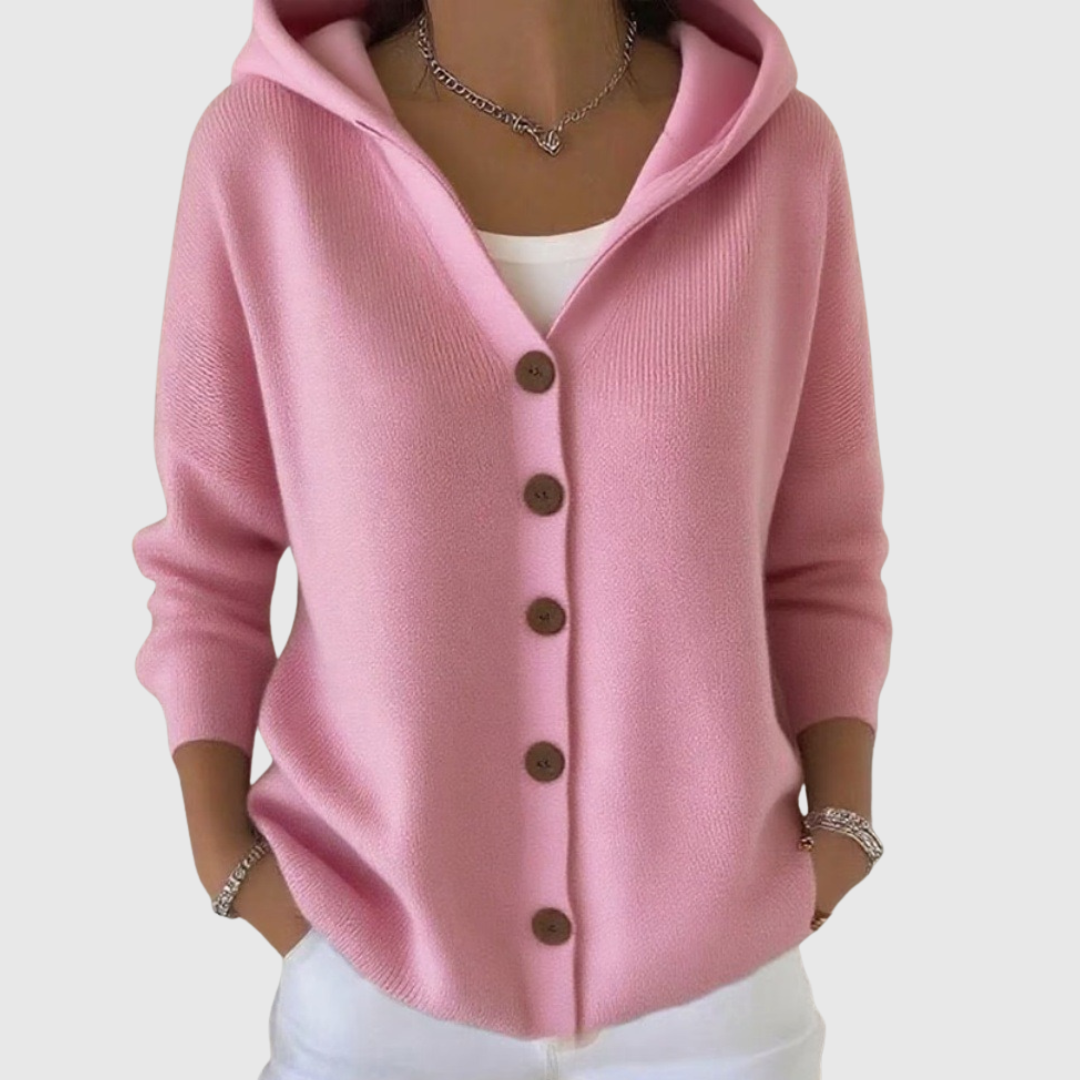 Dahlia™ | Hooded Button-Front Cardigan