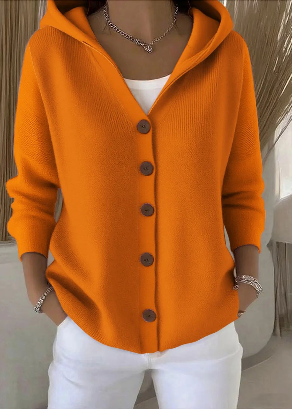 Orvella™ | Hooded Button-Front Cardigan