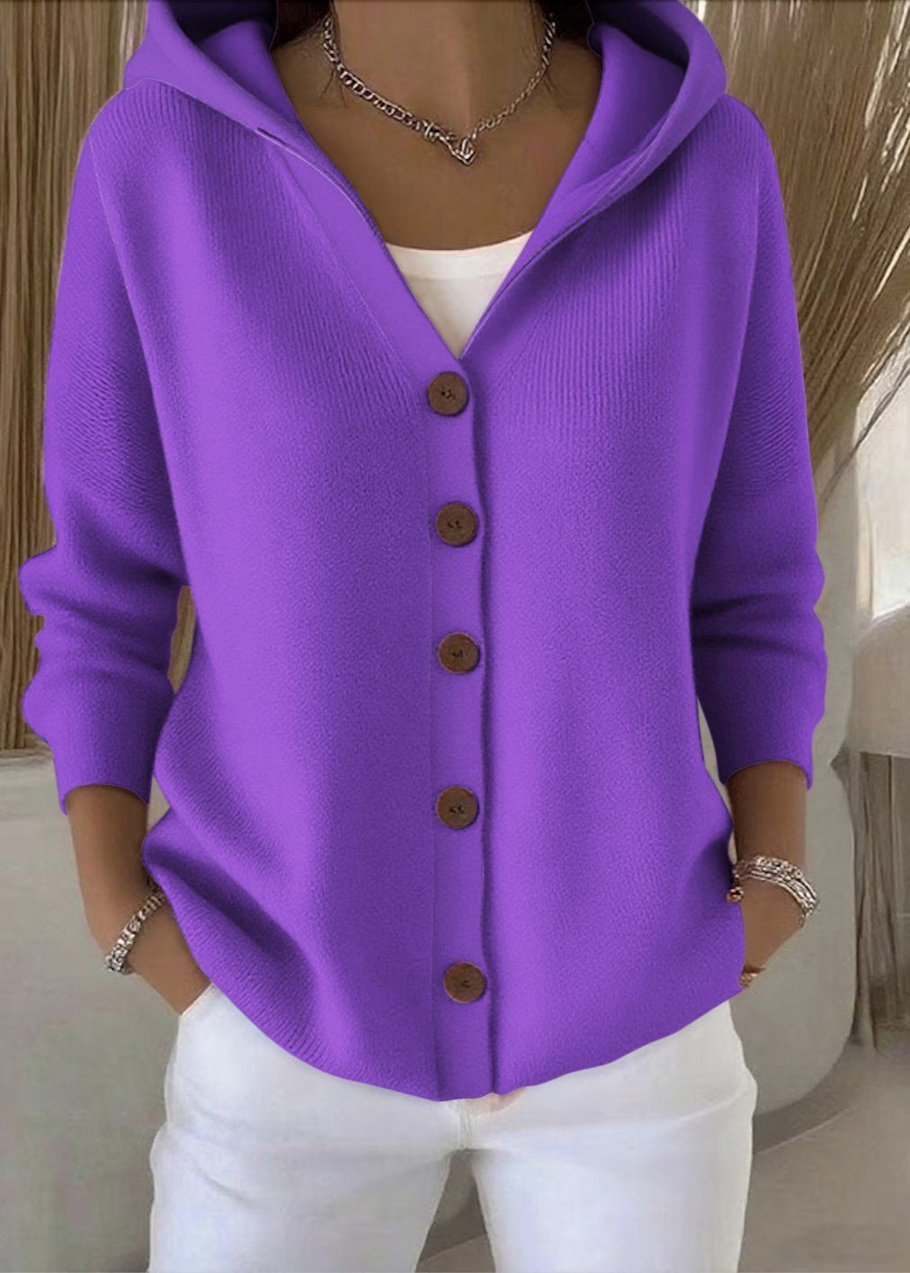 Orvella™ | Hooded Button-Front Cardigan