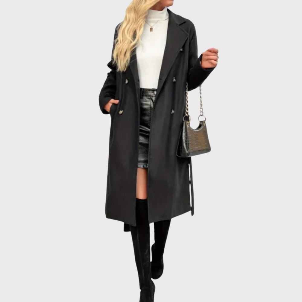 Women's Extended Length Winter Trench Coat