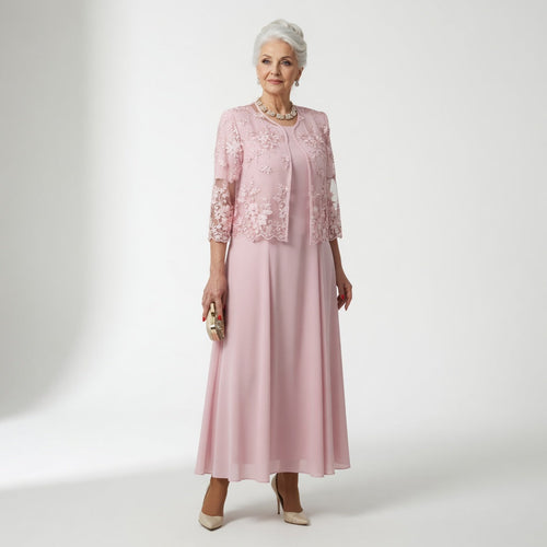 Rosalynn™ | Floral Lace Jacket Maxi Dress