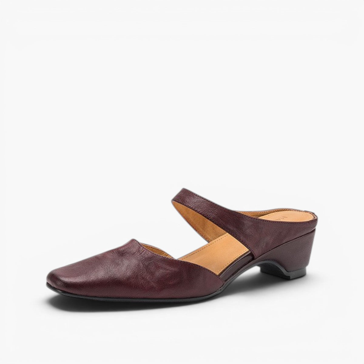 Women's Square-Toe Leather Mules