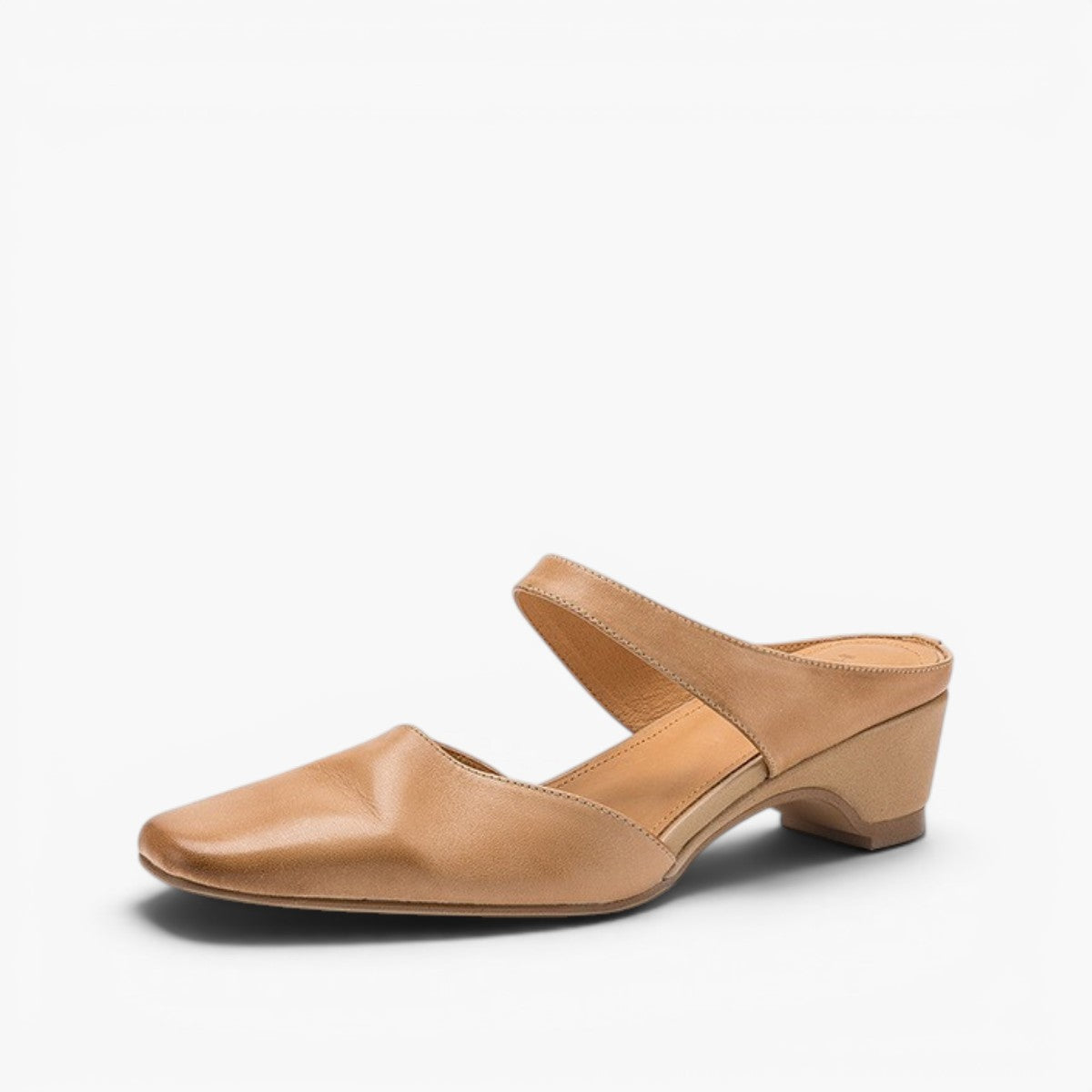Women's Square-Toe Leather Mules
