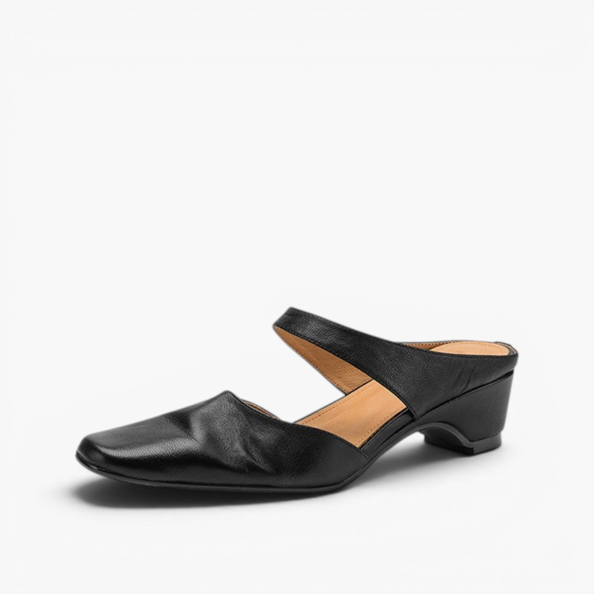 Women's Square-Toe Leather Mules
