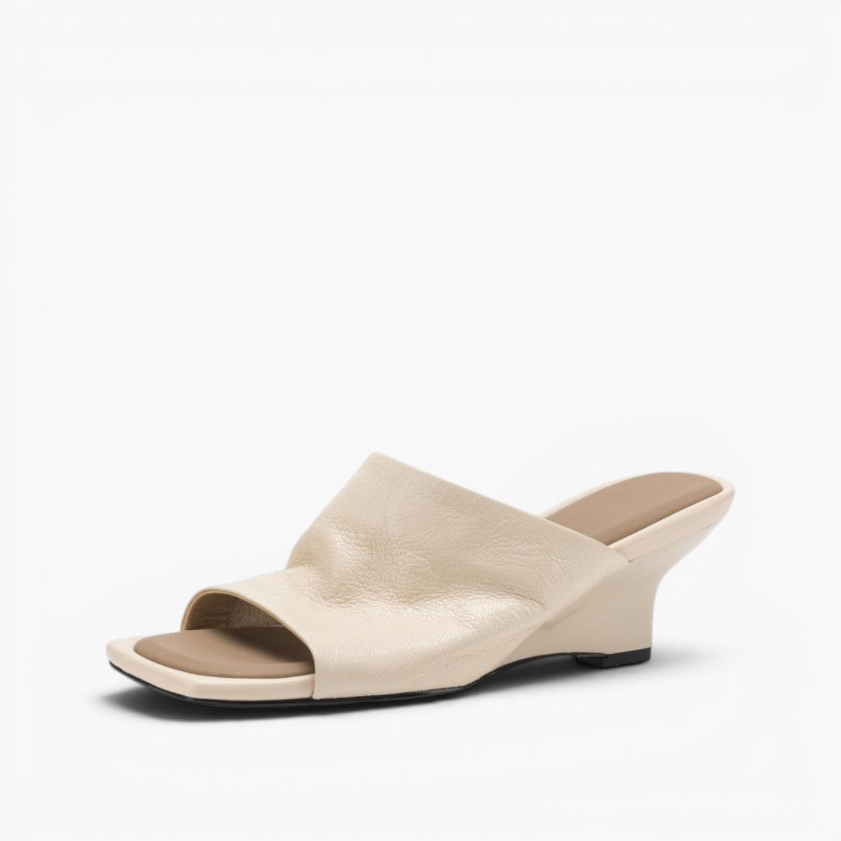 Women's Square-Toe Leather Mules