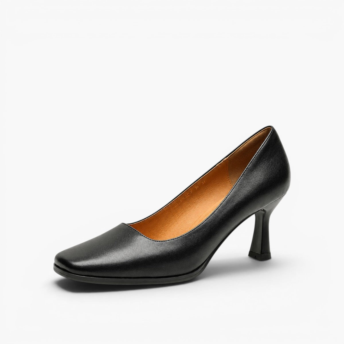 Women's Square Leather Pumps