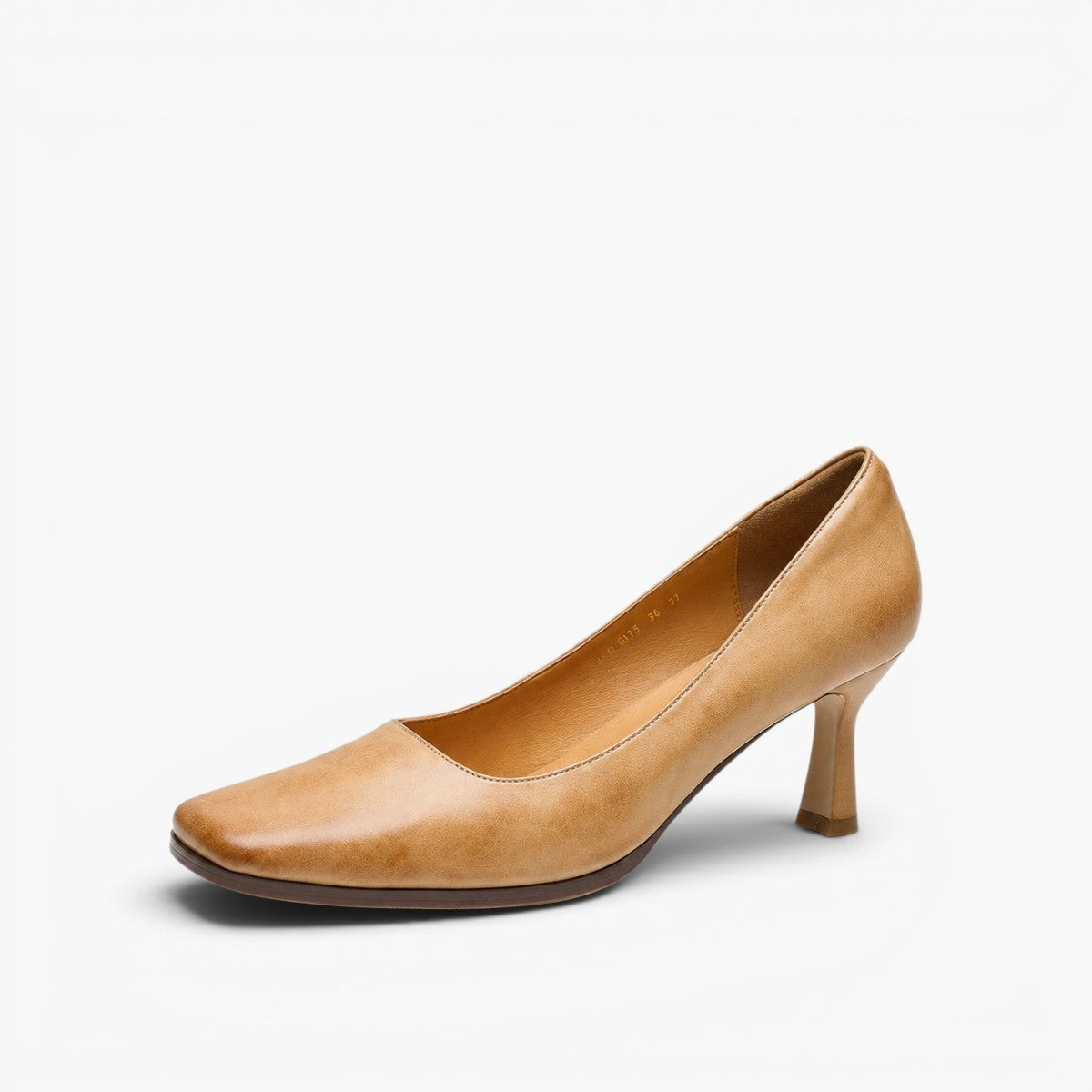 Women's Square Leather Pumps