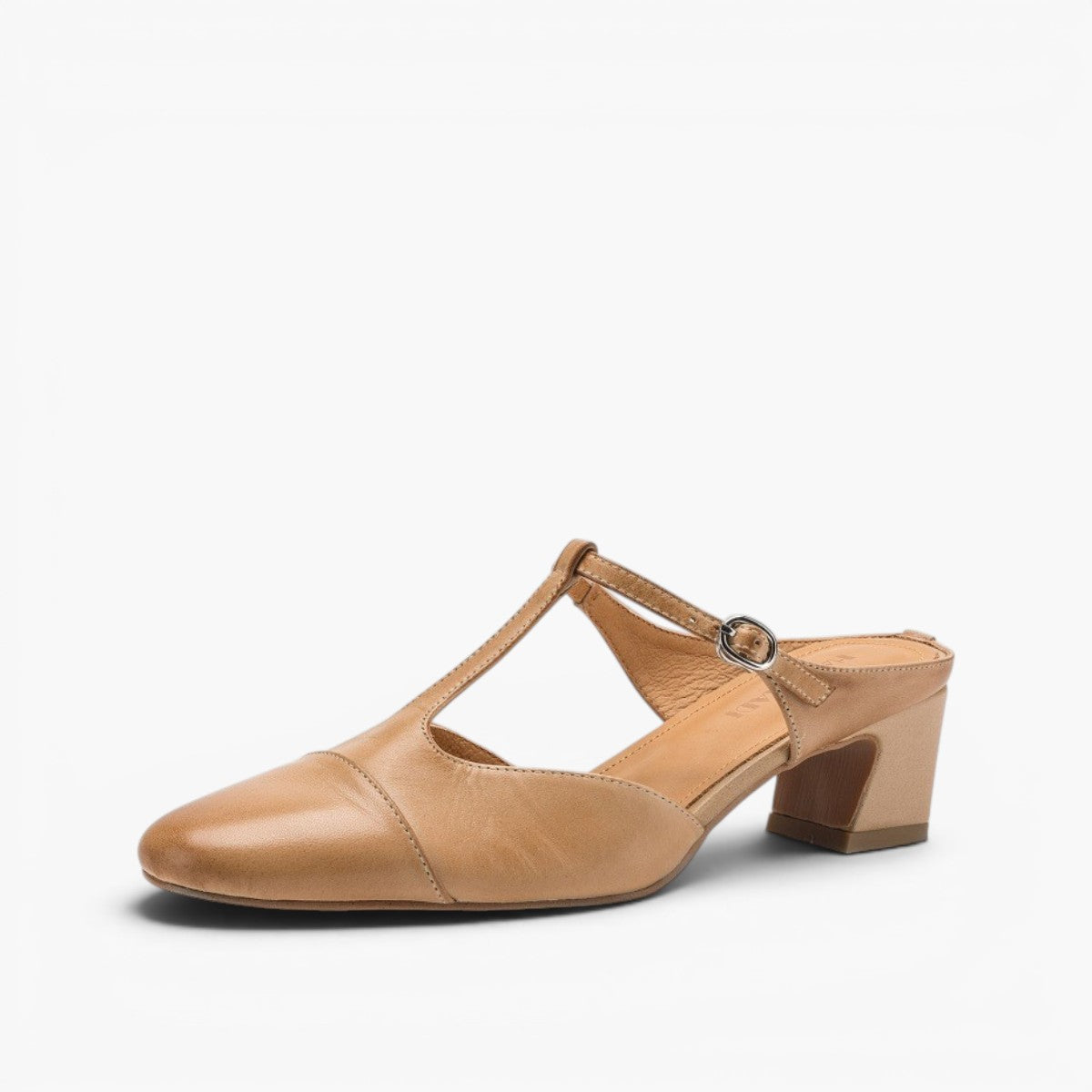 Women's T-Bar Leather Mules