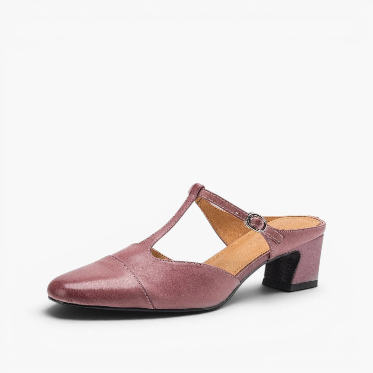 Women's T-Bar Leather Mules