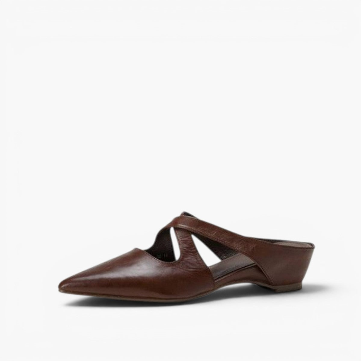 Women's Cross-Strap Leather Mules